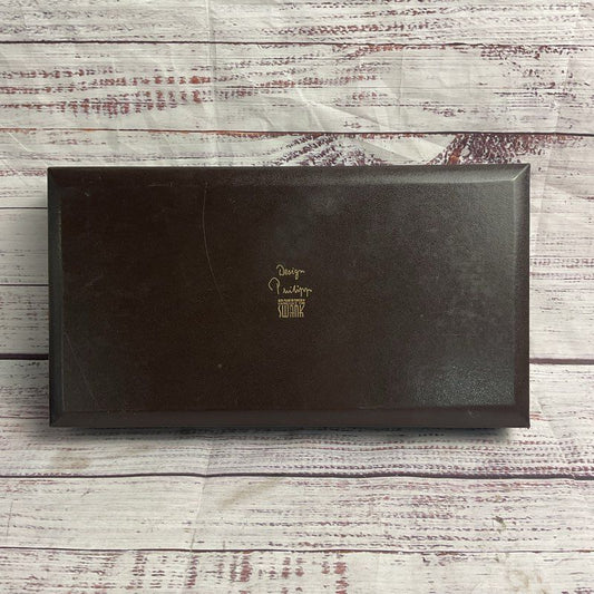 Swank Design Philipp Brown Leather 11" Jewelry Cufflink Box