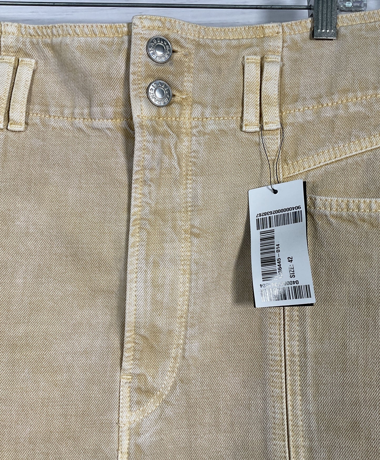 Étoile Isabel Marant High-Rise Straight Leg Jeans Beige 42