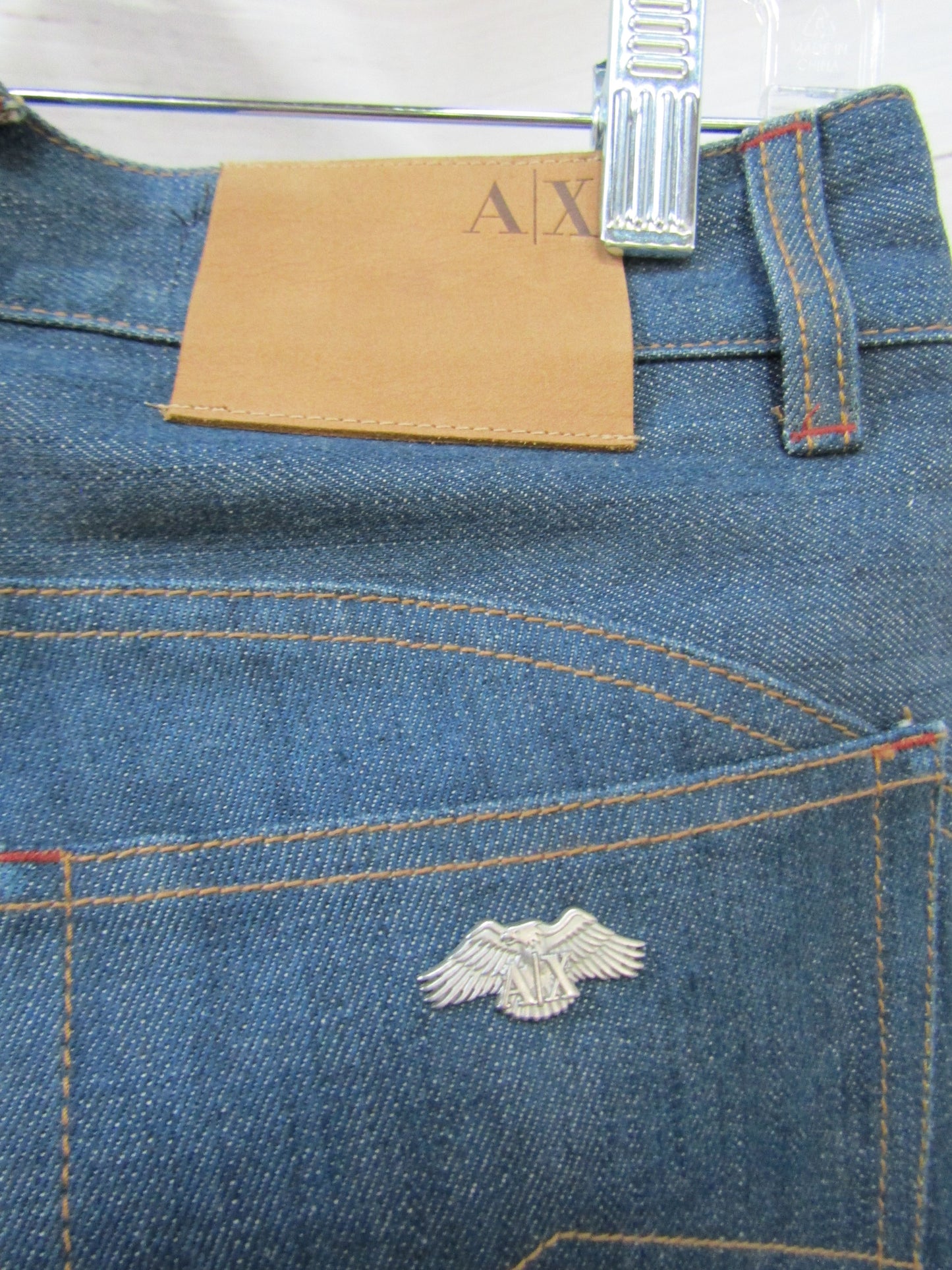 Armani Exchange J66 Men's Droite Blue Selvedge Denim Jeans Size 29