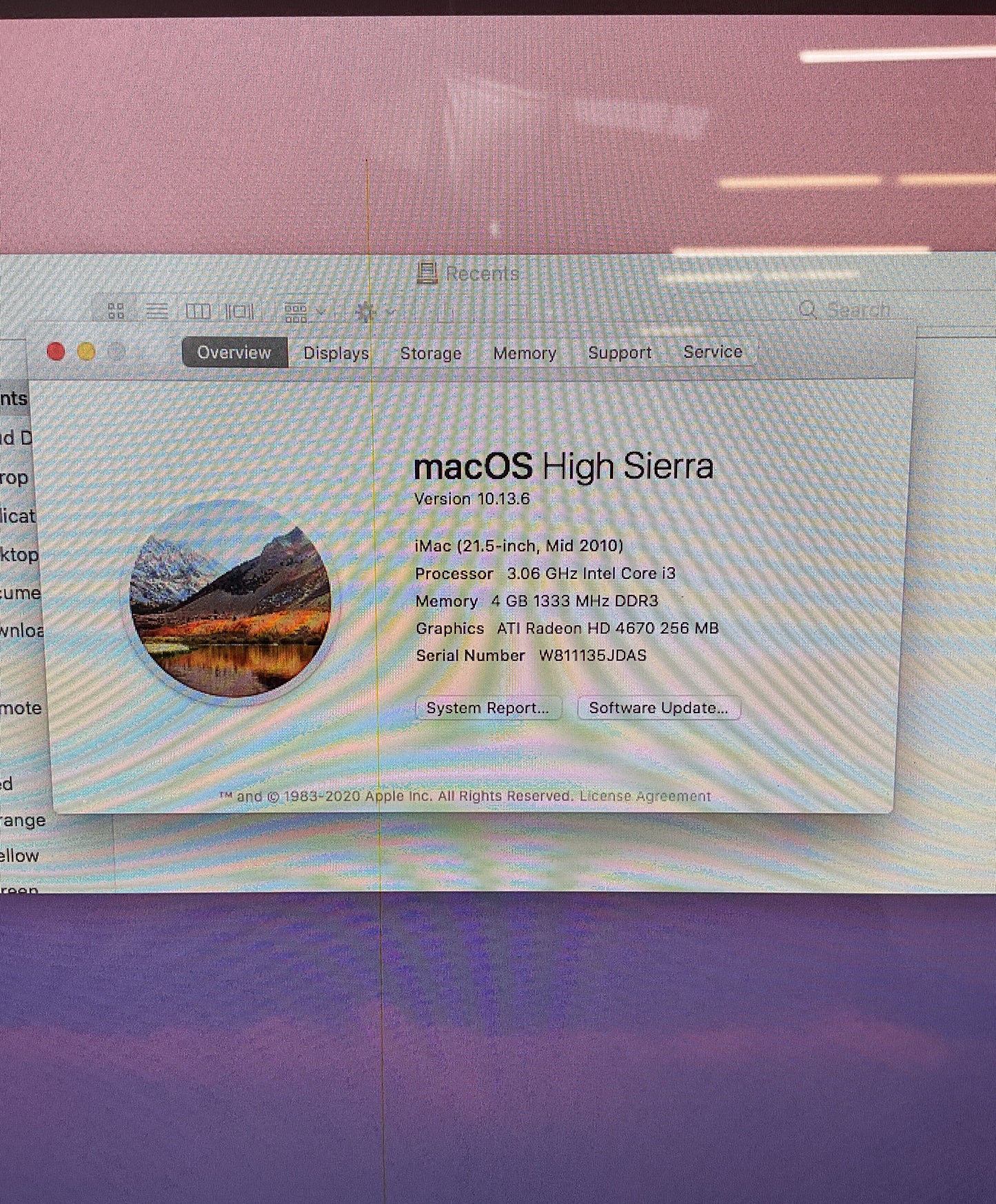 Apple iMac 21.5 Inch Mid 2010s Intel Core i3 Desktop Computer