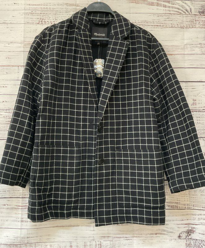 NWT Women's Madewell Blue Plaid Jacket Size XS