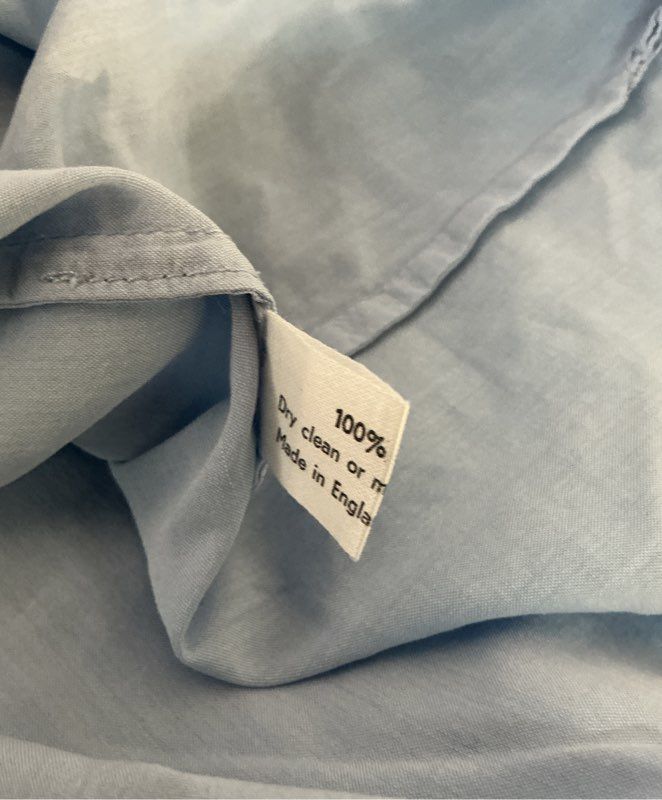 Women's Eskandar Light Blue 100% Cotton Blouse Size 1/L