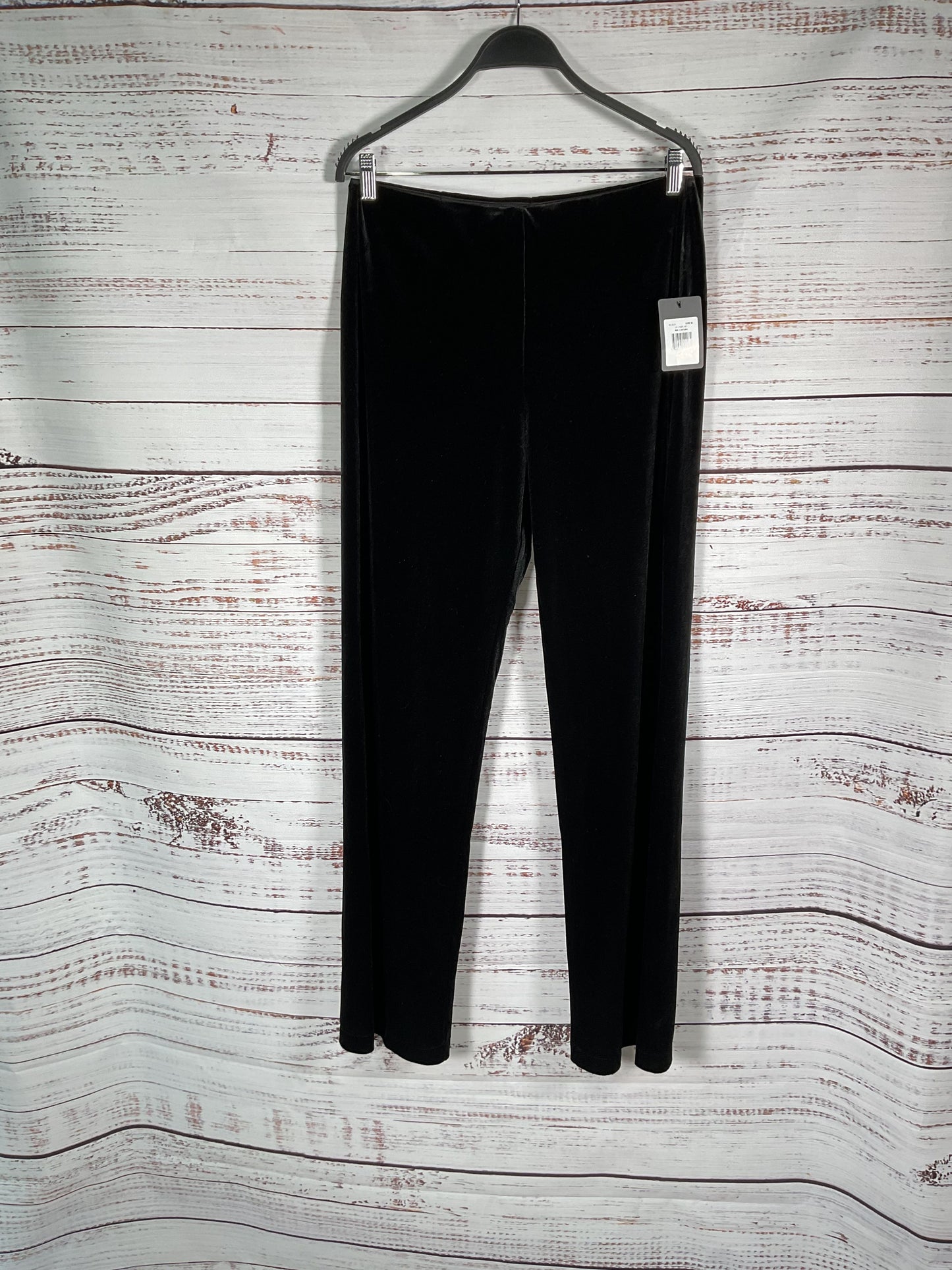 Lyssé Black Velvet Straight-Leg Pants - Size XL New