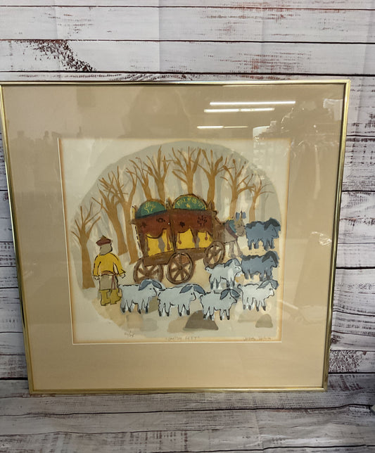 Gypsy Feet Framed Drawing by James Tatum Signed