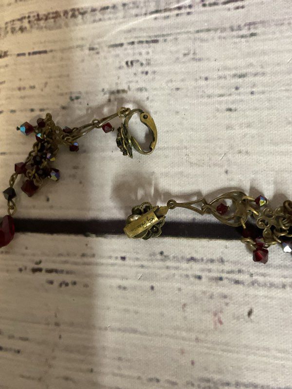 liz Palacios Bronze Tone Vintage Drop Earrings