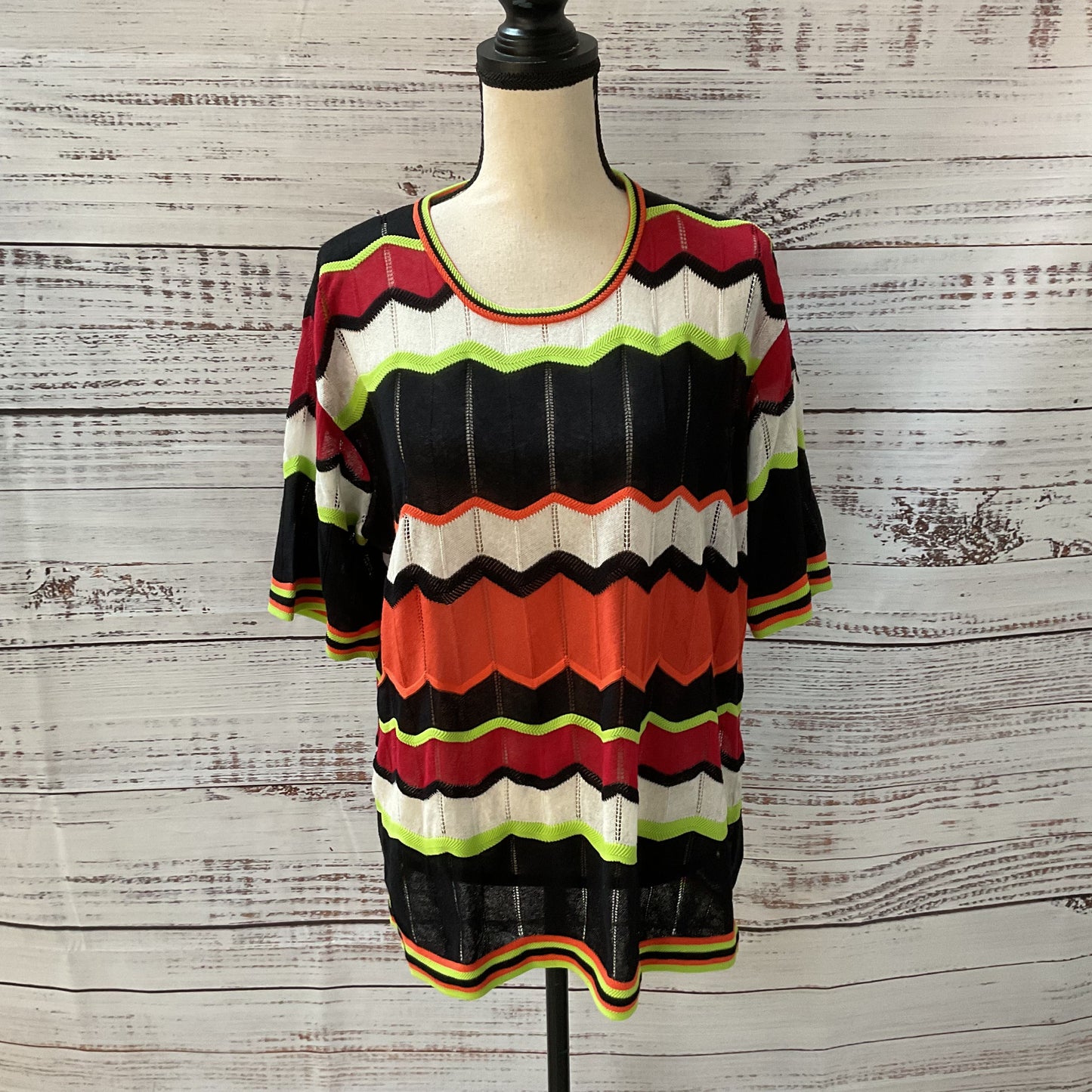 Missoni Multicolor Zig Zag Stripe Knit Sweater - Size 6US IT42