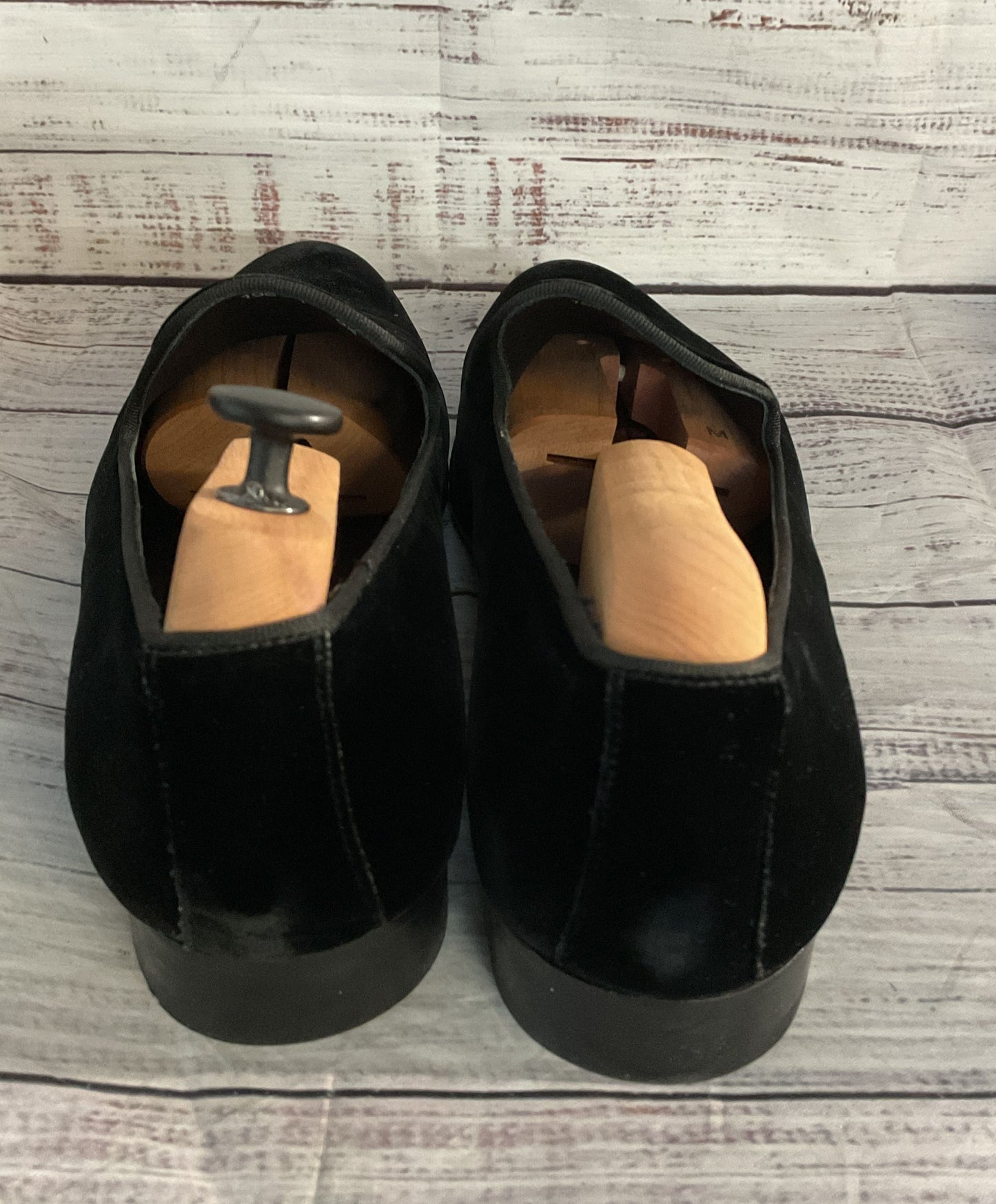 To Boot New York Adam Derrick Bolton Velvet Slip On Loafers Black 9.5