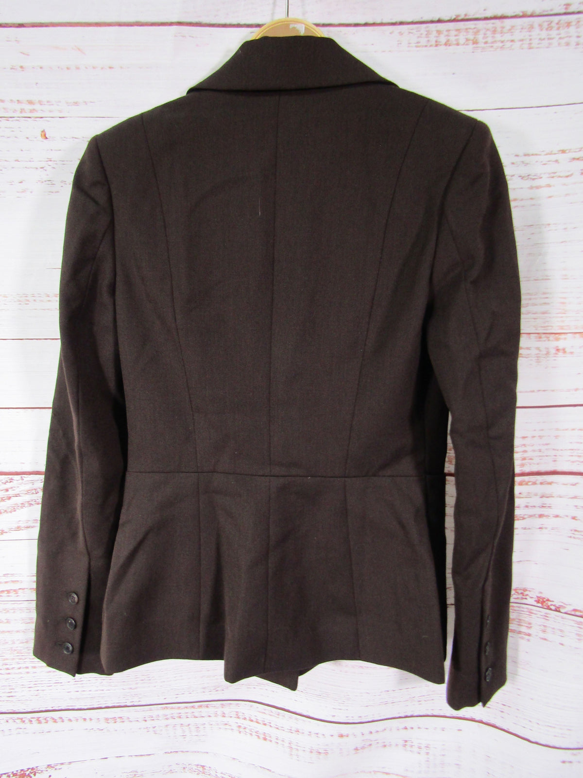 Vintage 1990's Richard Tyler Women's Brown Single Button Blazer Jacket Size S