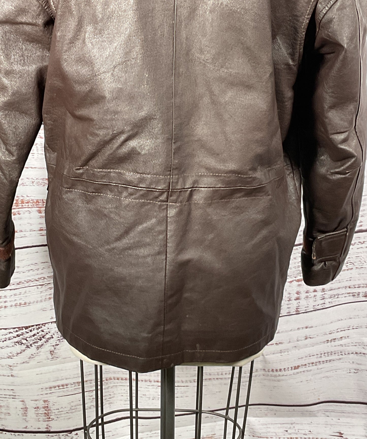Willabee & Ward Vintage Men's Leather Bomber Jacket Brown S
