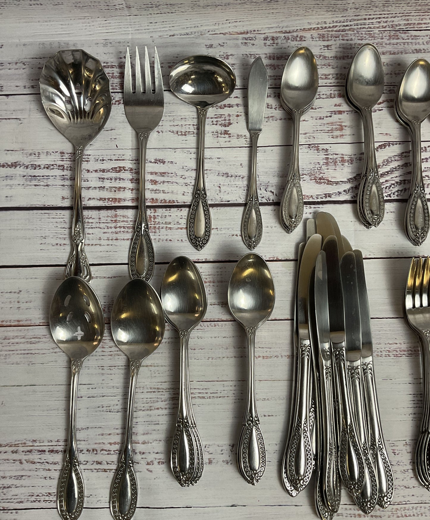 Orleans Silver Set Of 56 Silver Stainless Japan Flatware