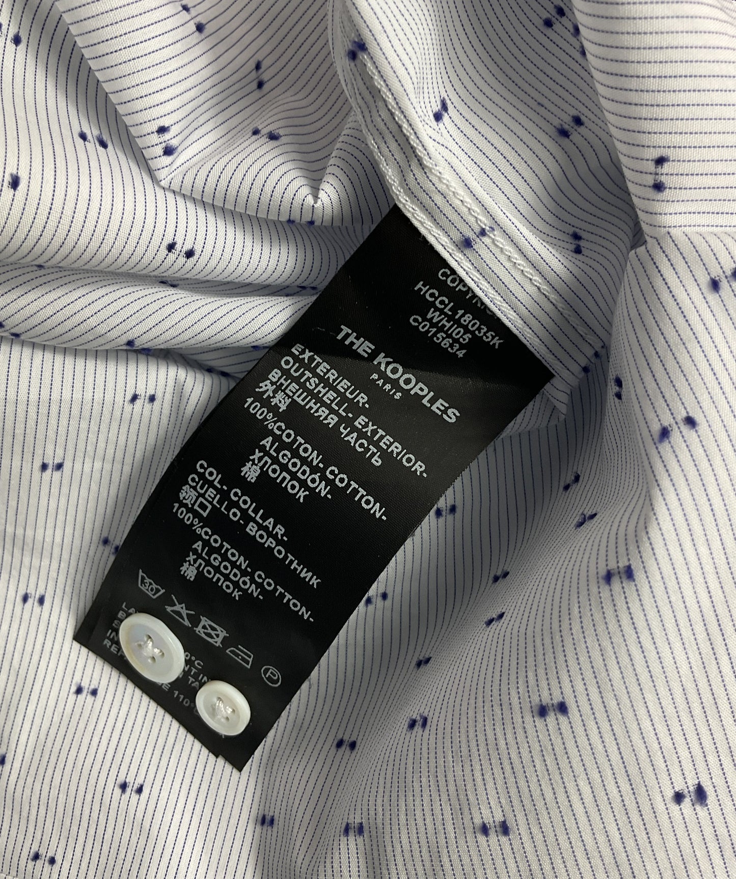 The Kooples Square Printed Button Down Shirt Multicolor M