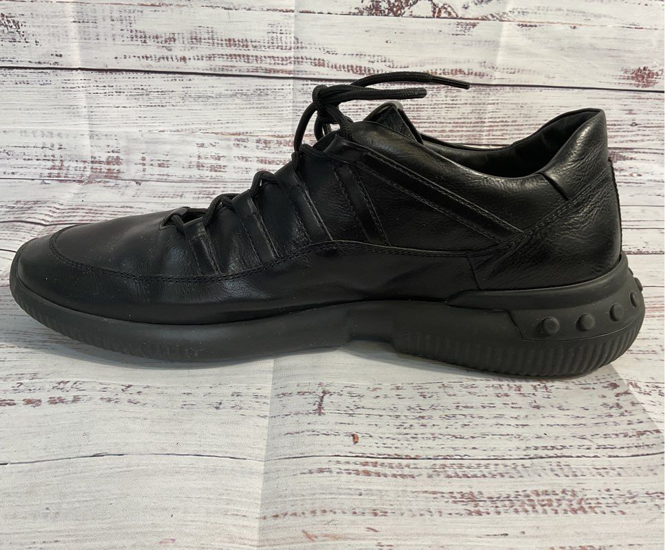 Tod's Black Leather Lace Up Sneakers - Men's Size 10 1/2