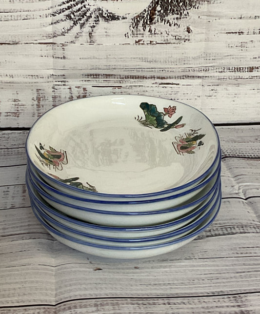 JOJO Vintage White Ceramic Plate Set of 6