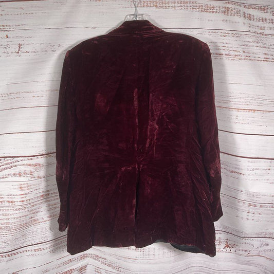 Delton Plum Purple Velvet Peak Lapel Tuxedo Blazer Jacket - Size in Description