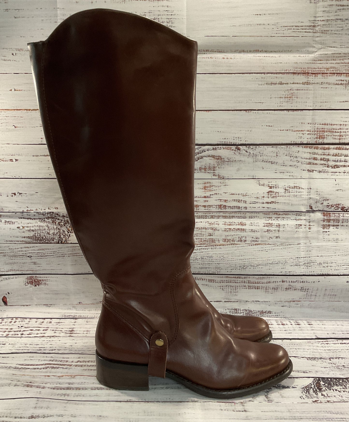 Via Spiga Women's Brown Leather Knee High Boots Size 5.5