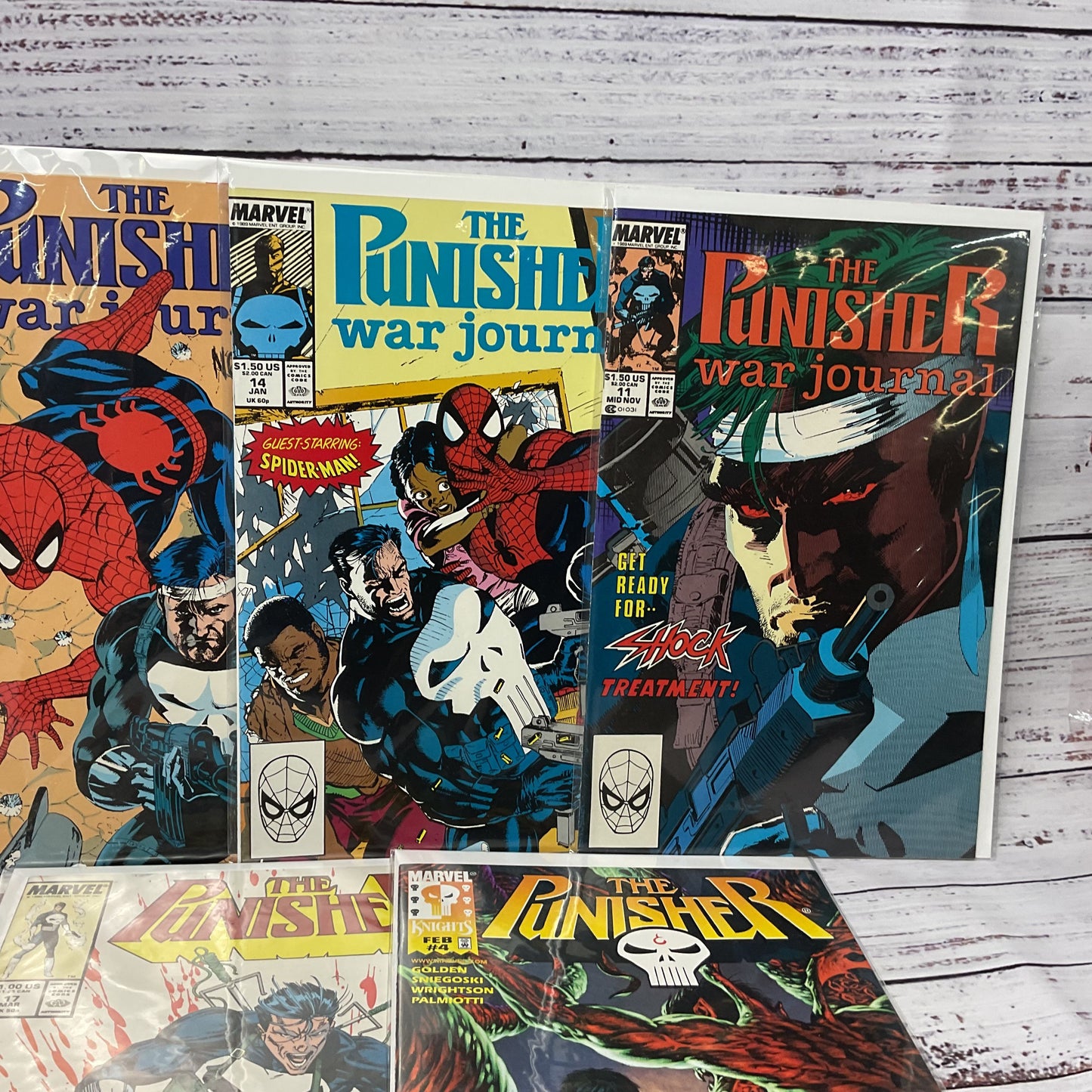 The Punisher War Journal 11,14,15,18,19 + 4,17,19,62 Lot Of 9 Comic Books
