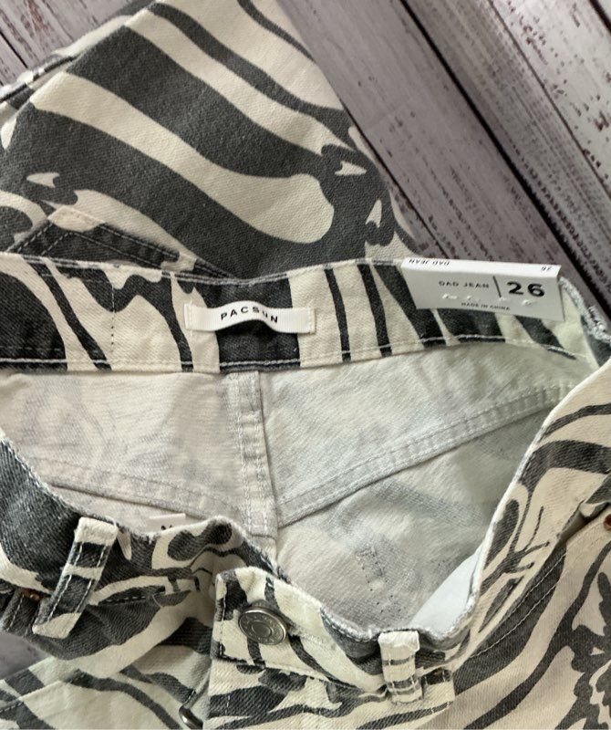 NWT PacSun Butterfly Print Dad Jeans Size 26