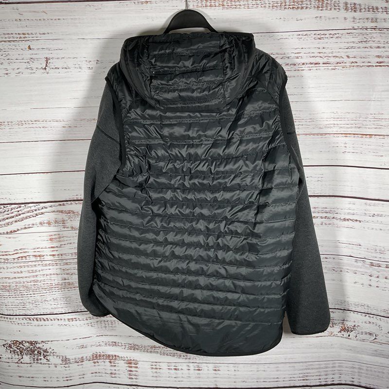 Nike Down 800 Aeroloft Reversible Tech Fleece Full Zip Black Hoodie Men's Size L