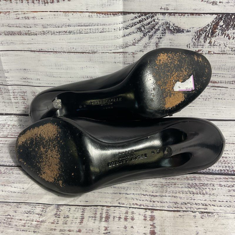 Ralph Lauren Purple Label Black Leather Buckle Toe Pump Heel Women's 10 US