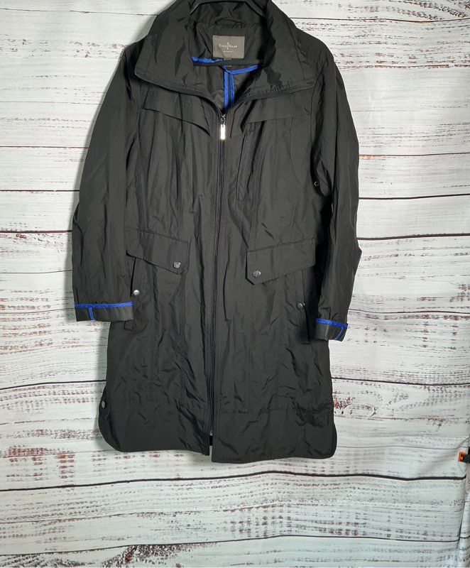 Women's Cole Haan Black Rain Coat Size M