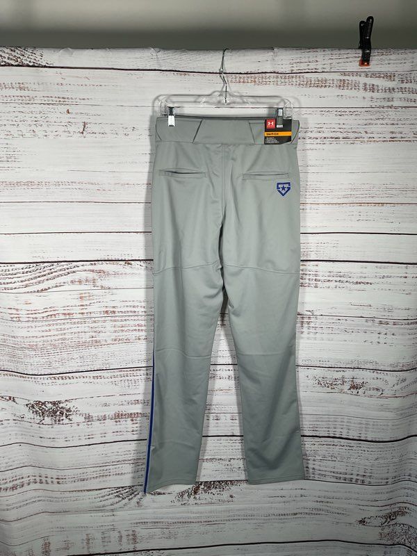 NWT Men's Under Armour Heat Gear Athletic Grey & Blue Pants Size S