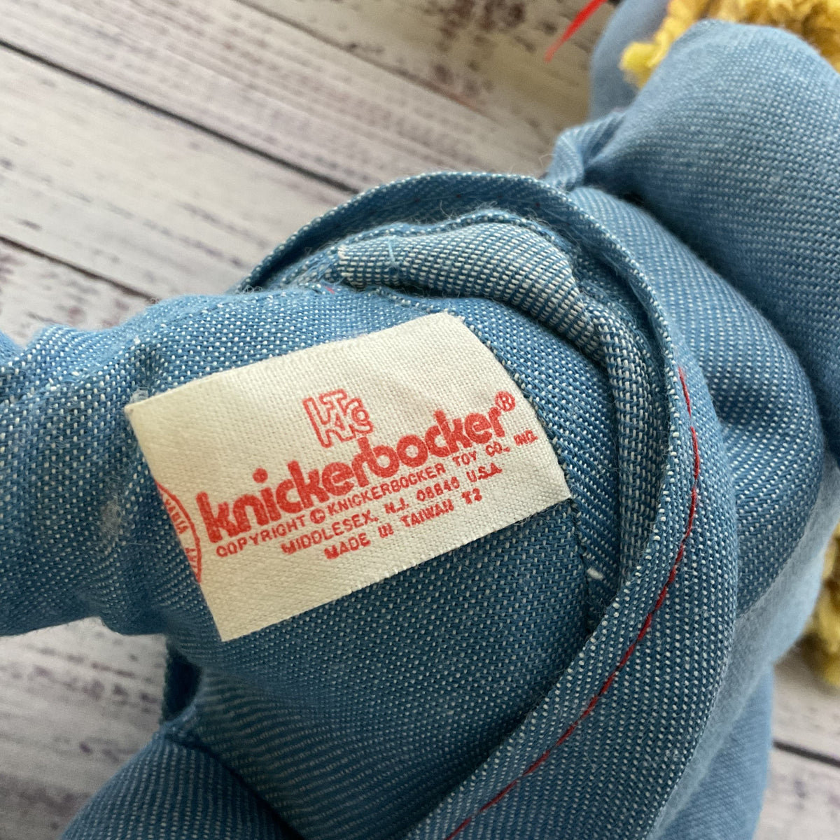 VTG. Nickerbocker Toy Co. LEVIS Denim Rag Doll with Jacket - 16"