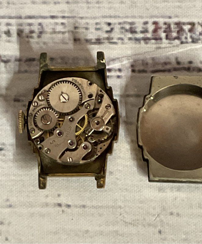 Geneva Warwick Gold Tone Stainless Steel Vintage Watch Case Swiss
