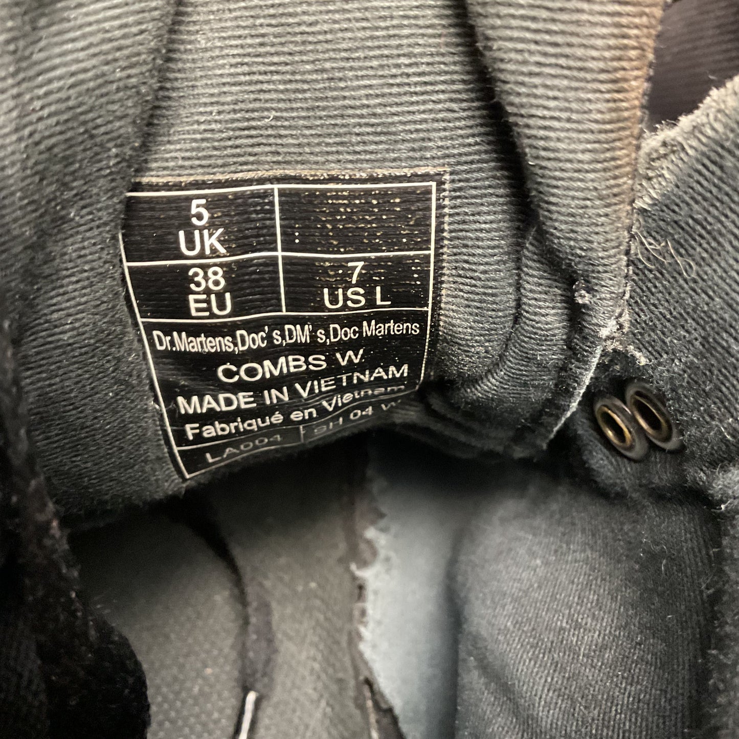 Dr. Martens Combs W Black Combat Boot Women Size 7 As-Is