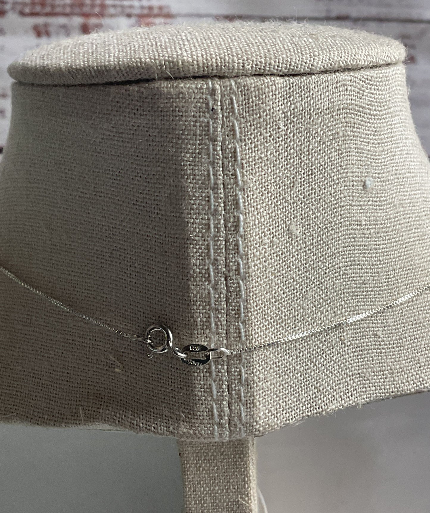 Teardrop Rhinestone Necklace Sterling Silver