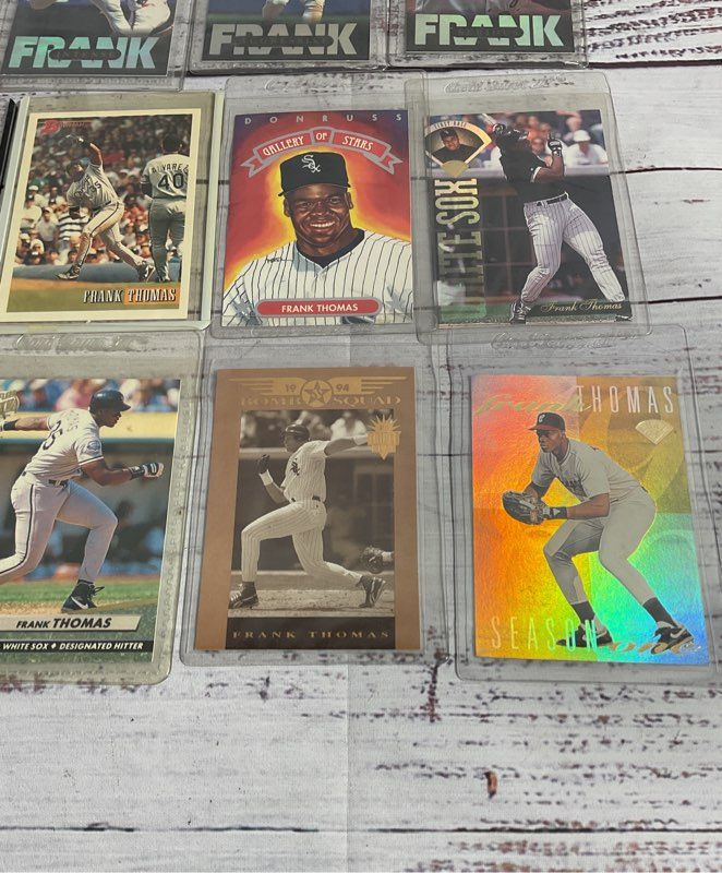 Vintage Lot Of 18 Frank Thomas Mlb Trading Cards