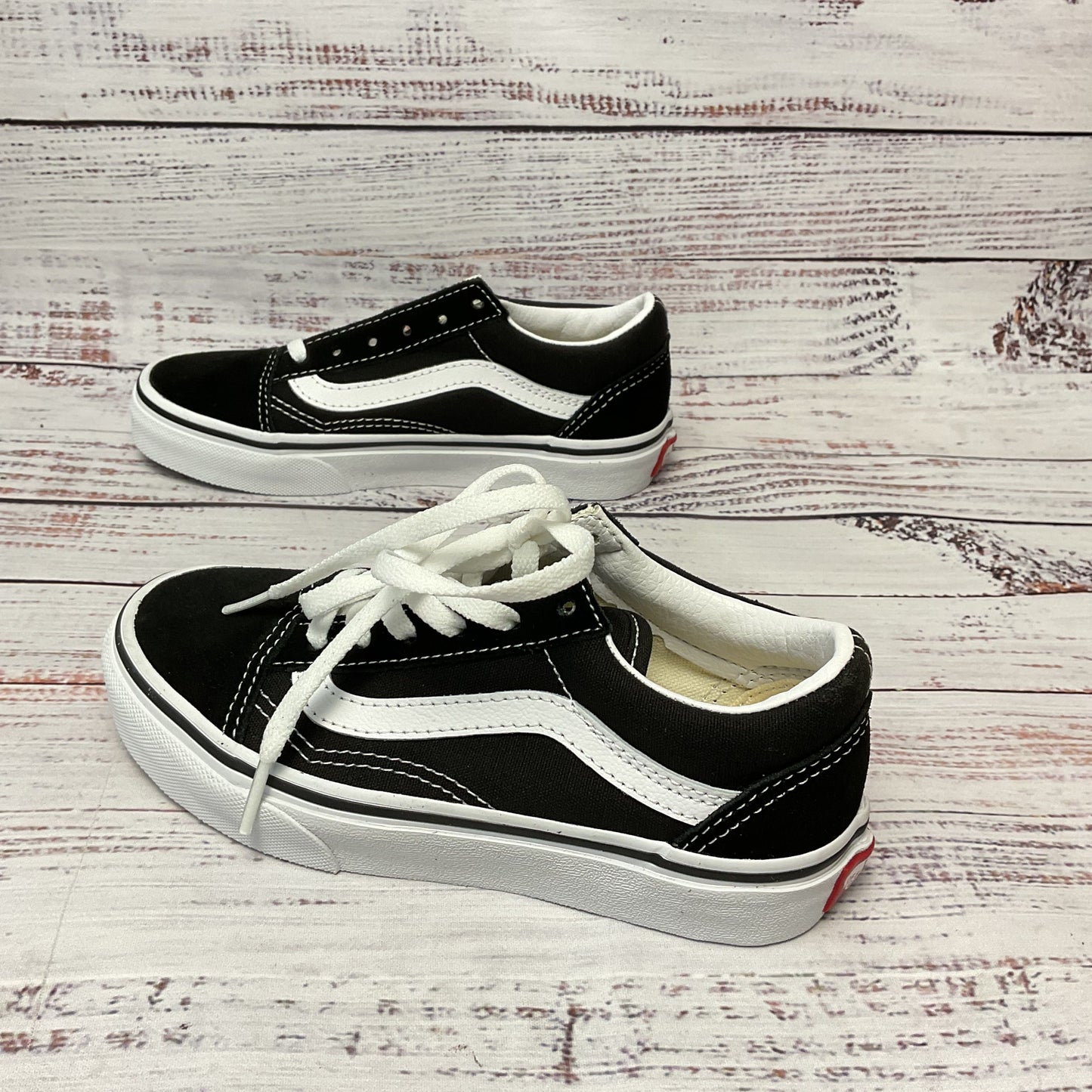 VANS Kids Old Skool Shoes Black White Sneaker Casual Shoe Kids 13