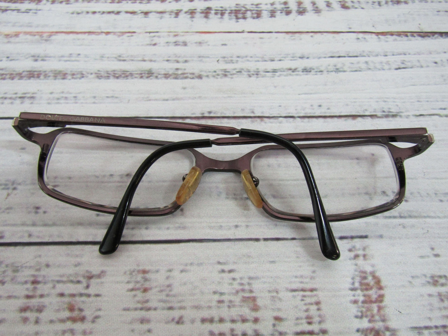 Dolce & Gabbana DG 369 Rectangular Brown Eyeglasses Frame Made in Italy