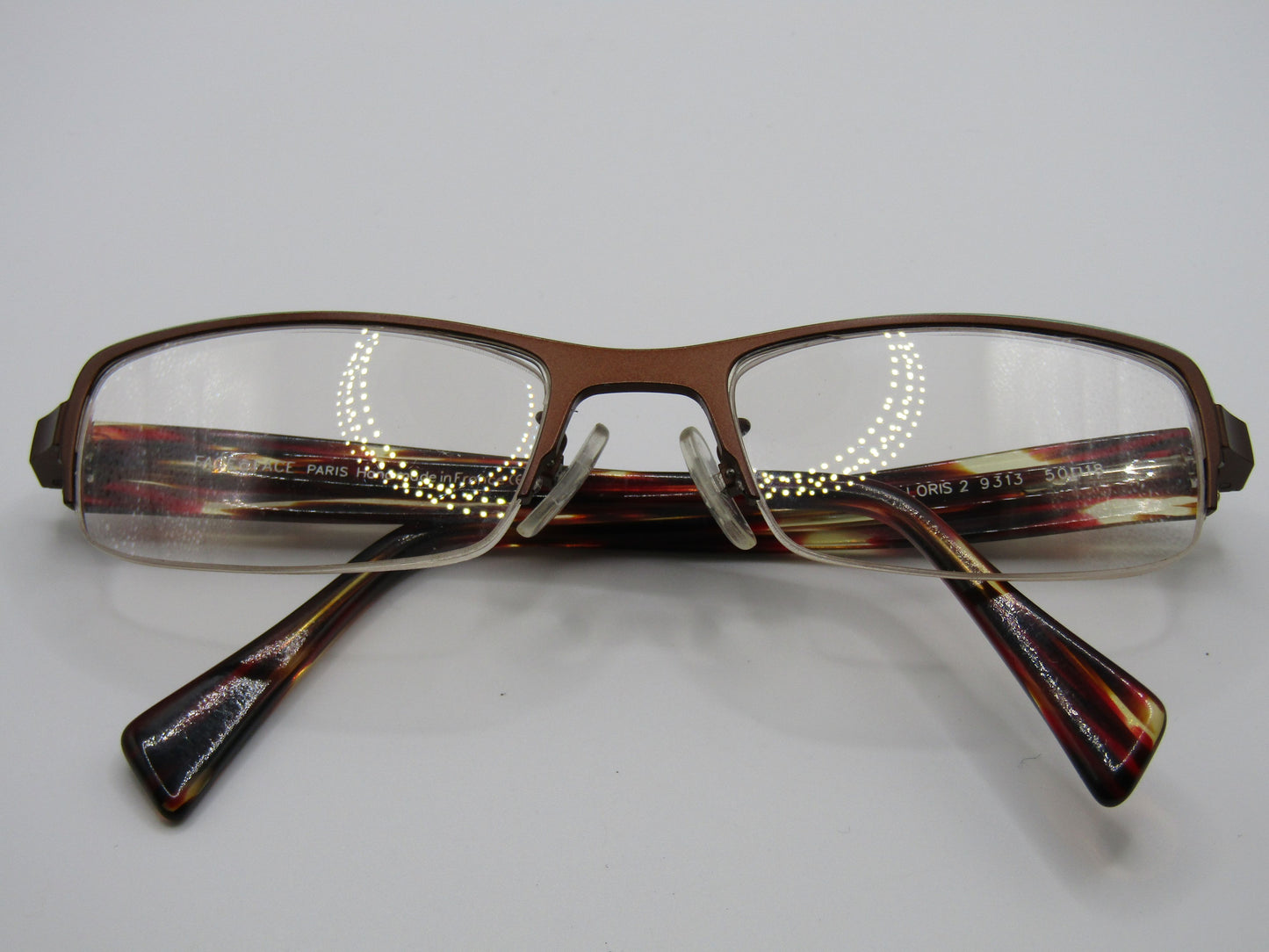 Face A Face Loris Women's Half-Rim Rectangular Eyeglasses Frame Made in France