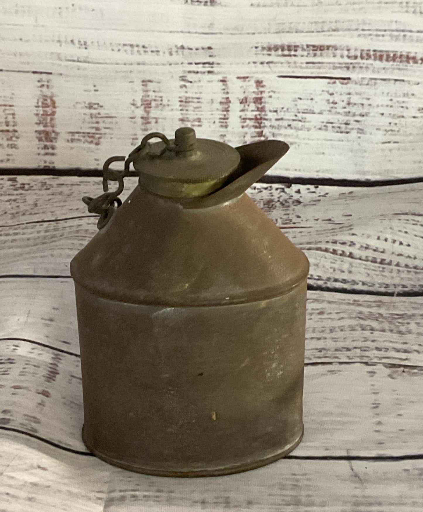Vintage Canteen Military Metal Cream Container Steel