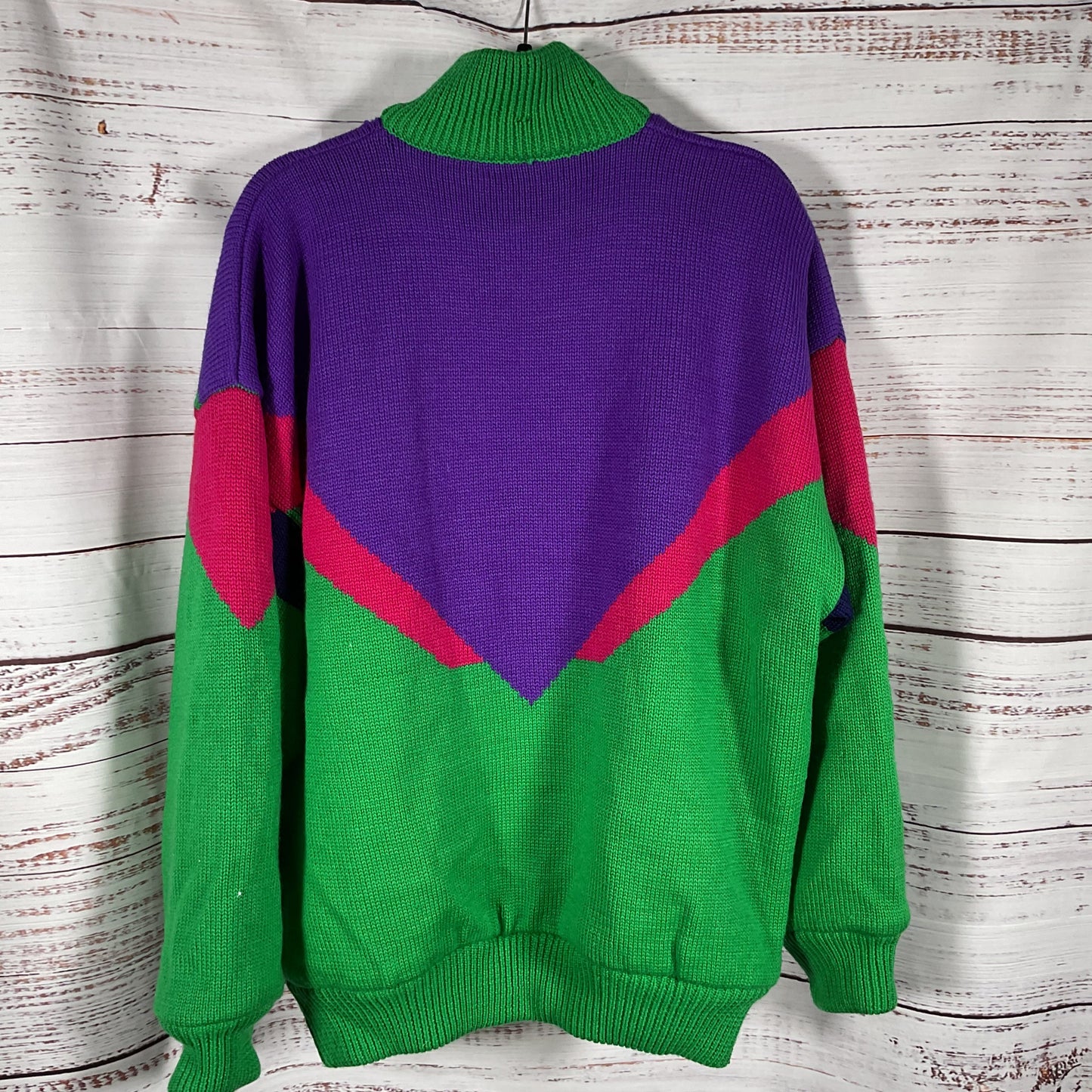 VTG NEVICA 100% Wool Color Block Ski Snowboard Pullover Sweater SEE MEASUREMENTS