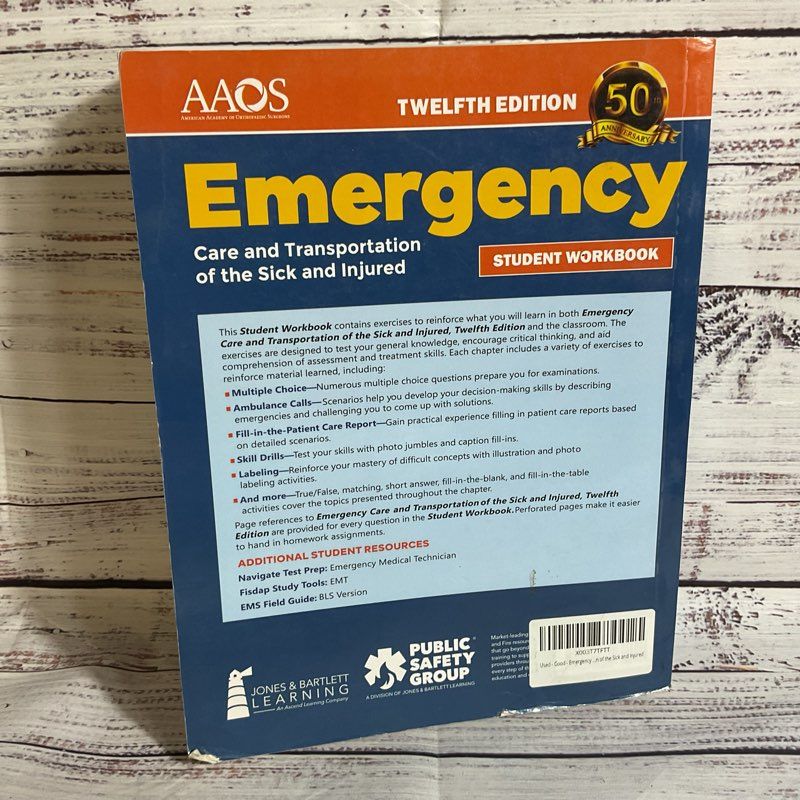 AAOS 12th Edition Emergency : Care and Transportation of the Sick and Injured...