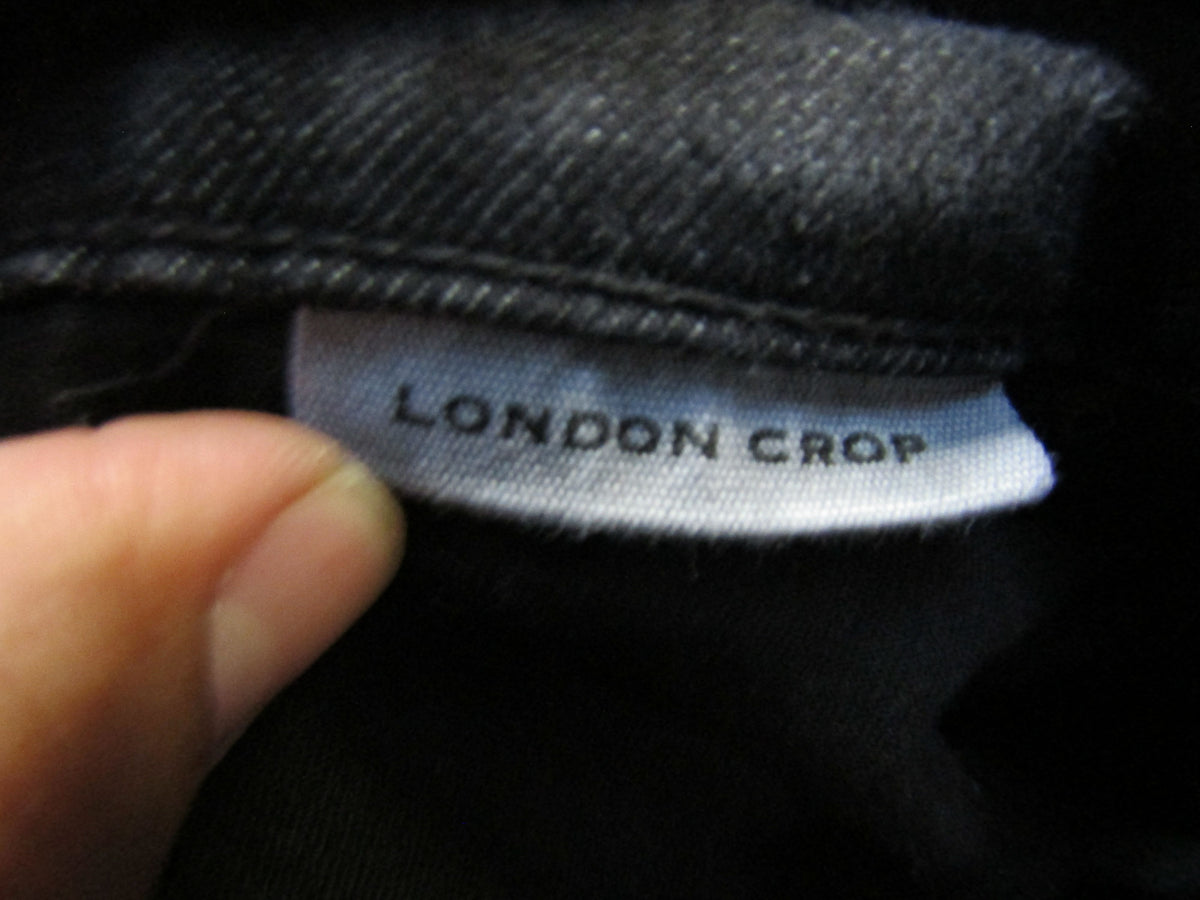 Slvrlake Denim London Crop Women's Black Cotton Blend Jeans Size 26