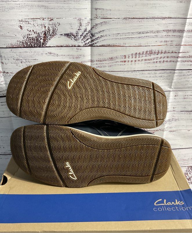 NEW CLARKS Sailview Step Slip-On Shoe Men's Size US 12 M Navy Nubuck