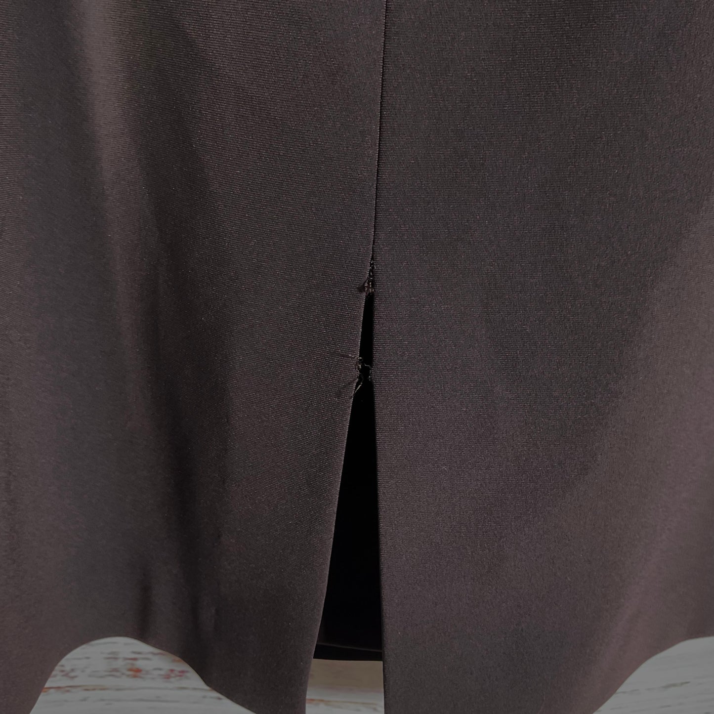 St. John Brown Mini Slit Tube Skirt - Size 12