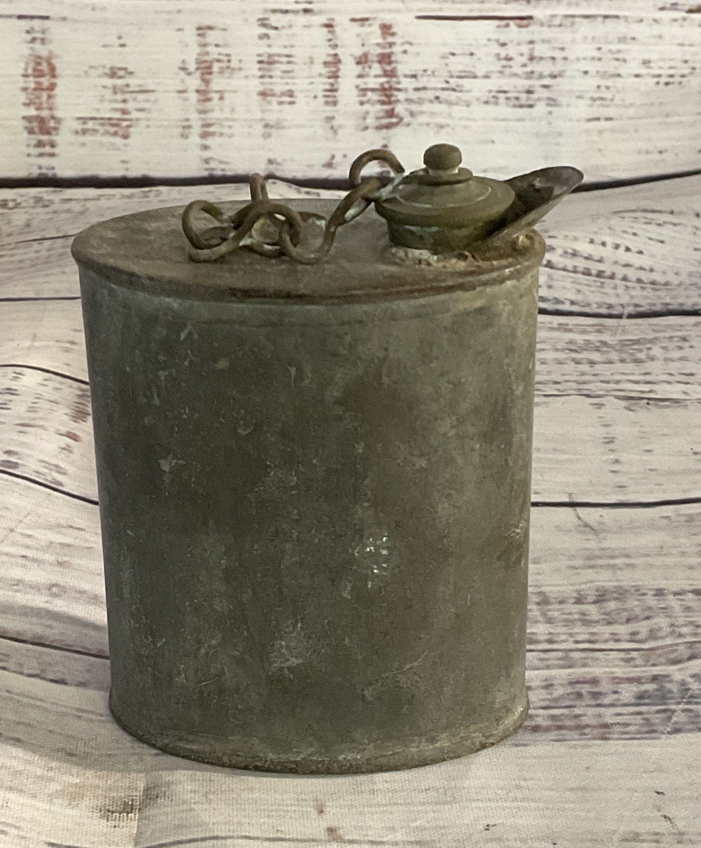 Vintage Canteen Military Metal Spirits Container Steel