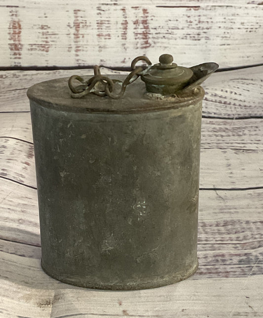 Vintage Canteen Military Metal Spirits Container Steel