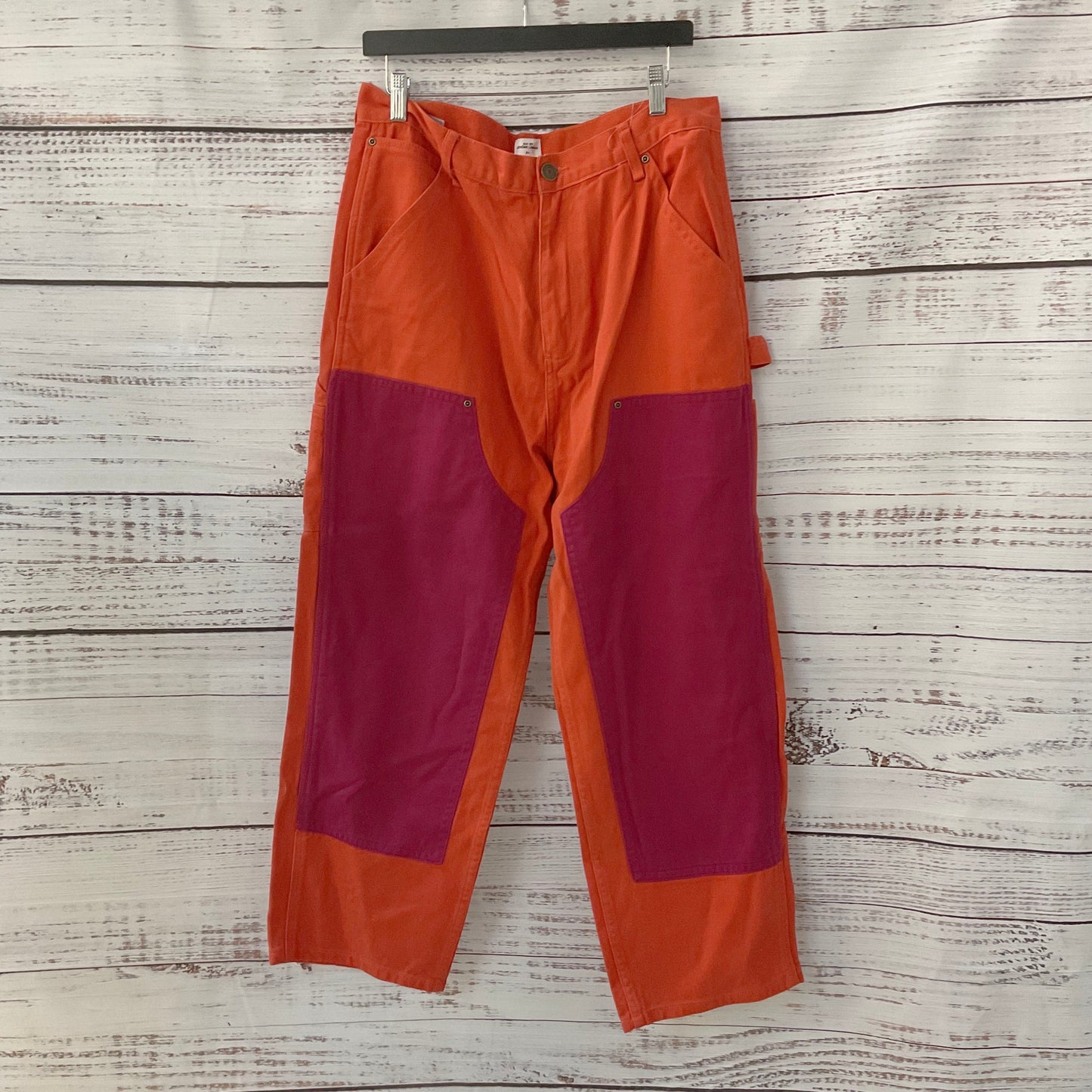 And Now This 5:31 Jerome Lamaar Orange Raspberry 2 Tone Carpenter Pants Size 33