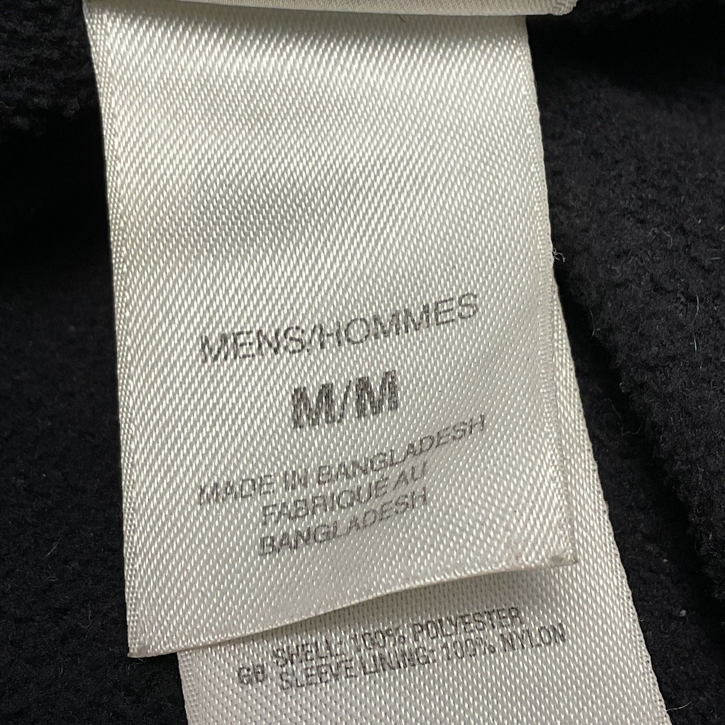 The North Face Black Grey Microfleece Full Zip Jacket - Size M