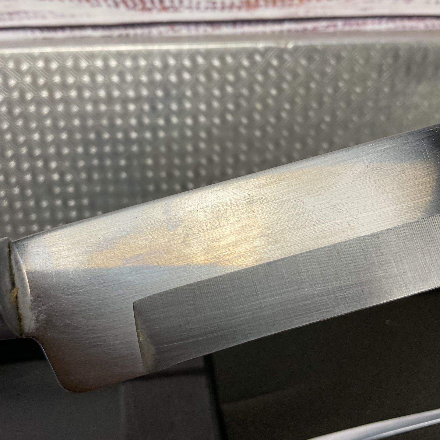Towle Stainless Steel Fork and Knife Carving Set Engraved NAIC Zone II 1977