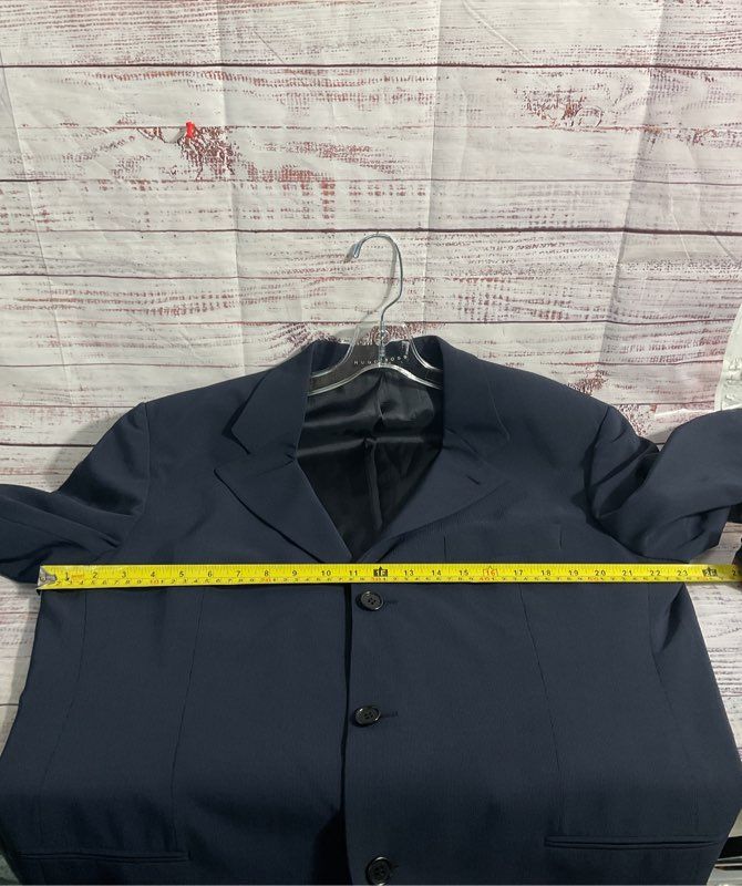 Hugo Boss Blazer Men's 42R Navy Blue Einstein Three Button Jacket Virgin Wool