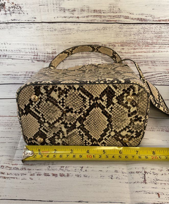 NWT Women's Isabelle Snake Print Vegan Handbag With Shoulder Crossbody Strap