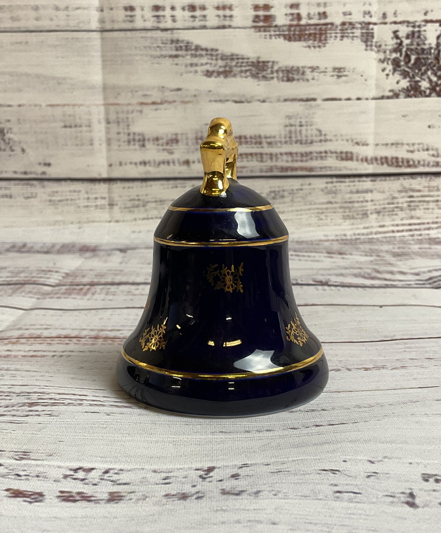 Vintage Limoges Castel France Navy Porcelain 'The Proposal' Bell