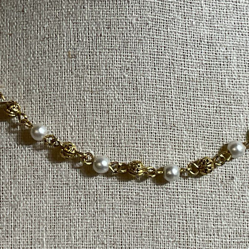 NAPIER Gold Tone & Faux Pearl 17" Necklace