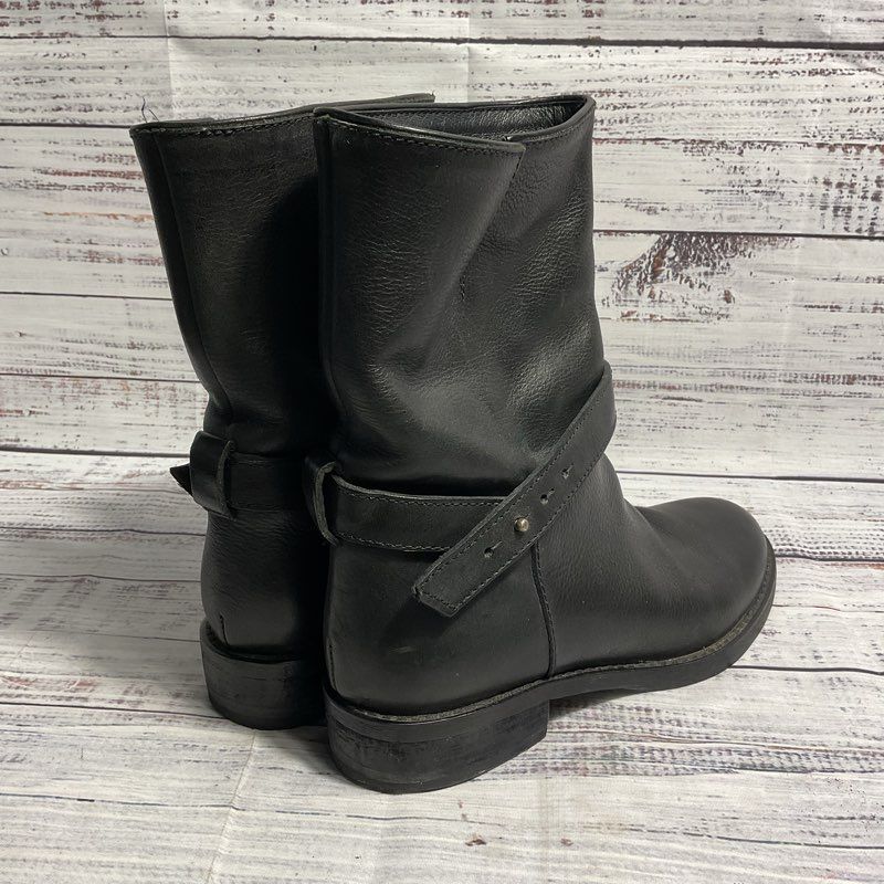 O'Sullivan Black Leather Engineer Buckle Motorcycle Boot Men's Size 6