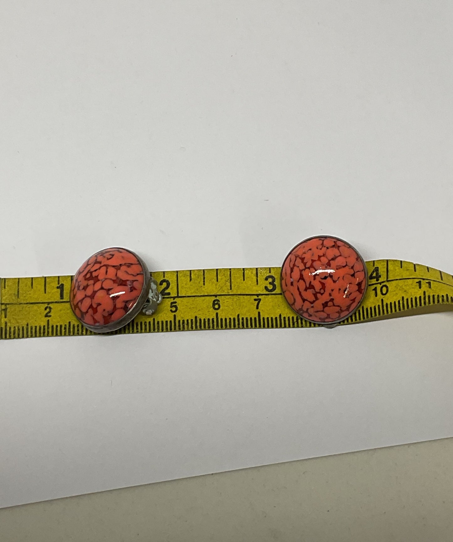 AKR Sterling Silver Vintage Clip On Earrings with Resin Stone